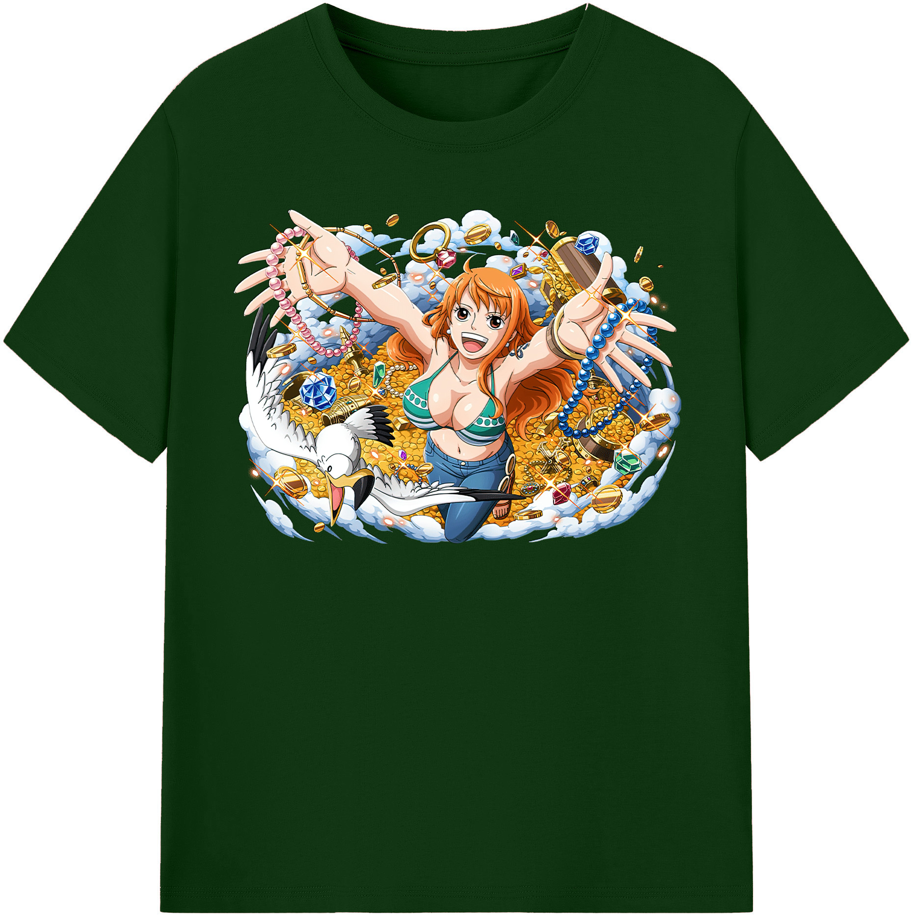 ワンピース ナミ ONE PIECE Nami 綿100％半袖Tシャツ（フロントプリント）